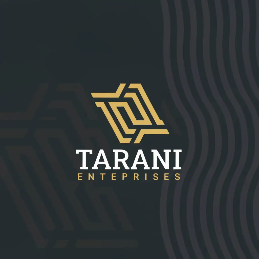 a logo design,with the text "TARANI ENTERPRISES", main symbol:T AND E,Moderate,be used in Others industry,clear background