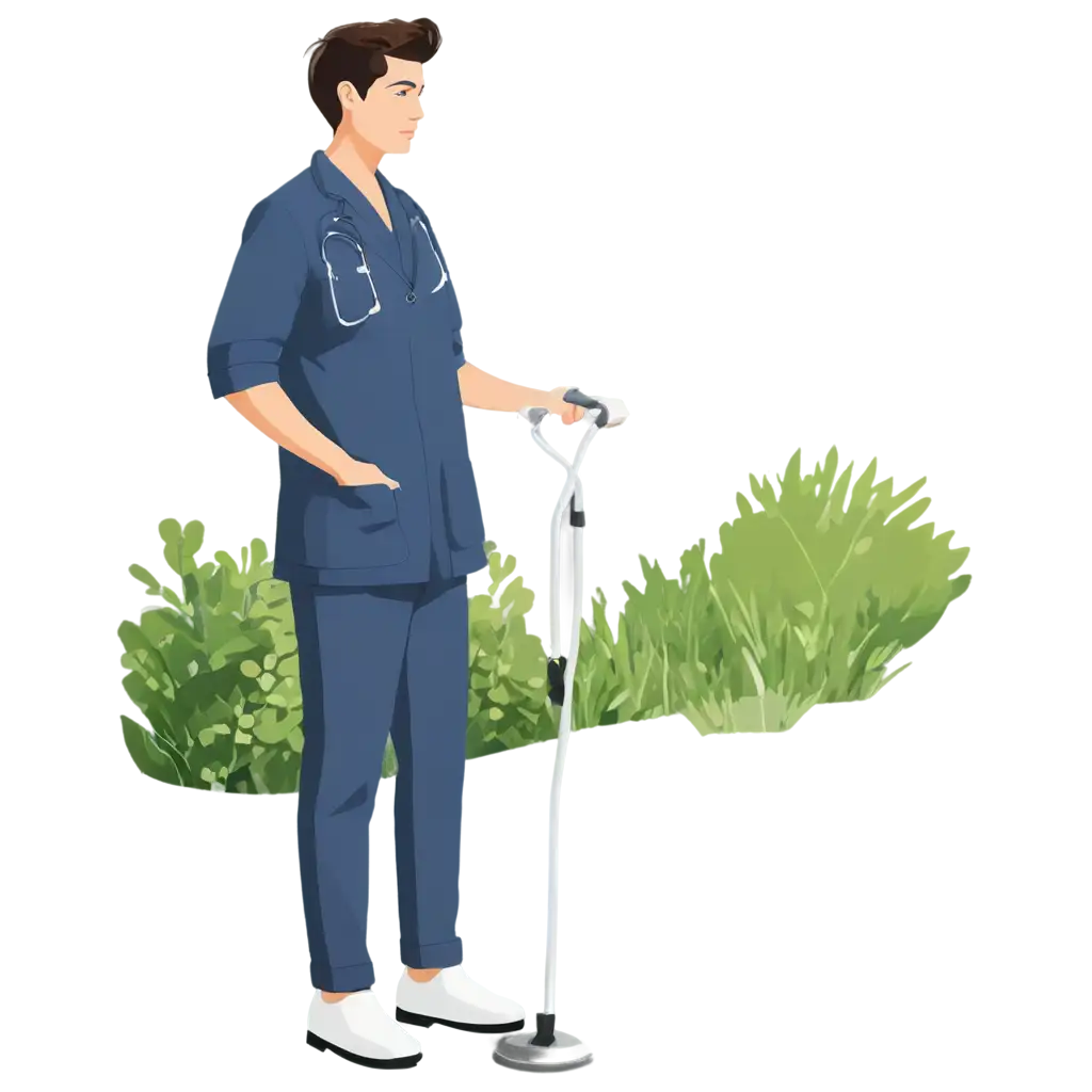 Landscape illustration doctor