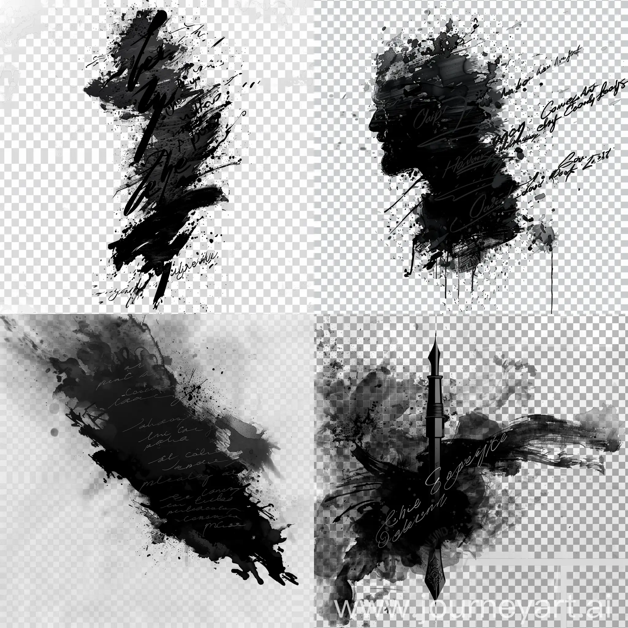 Abstract-Concept-Art-with-Ink-Smudges-on-Transparent-Background
