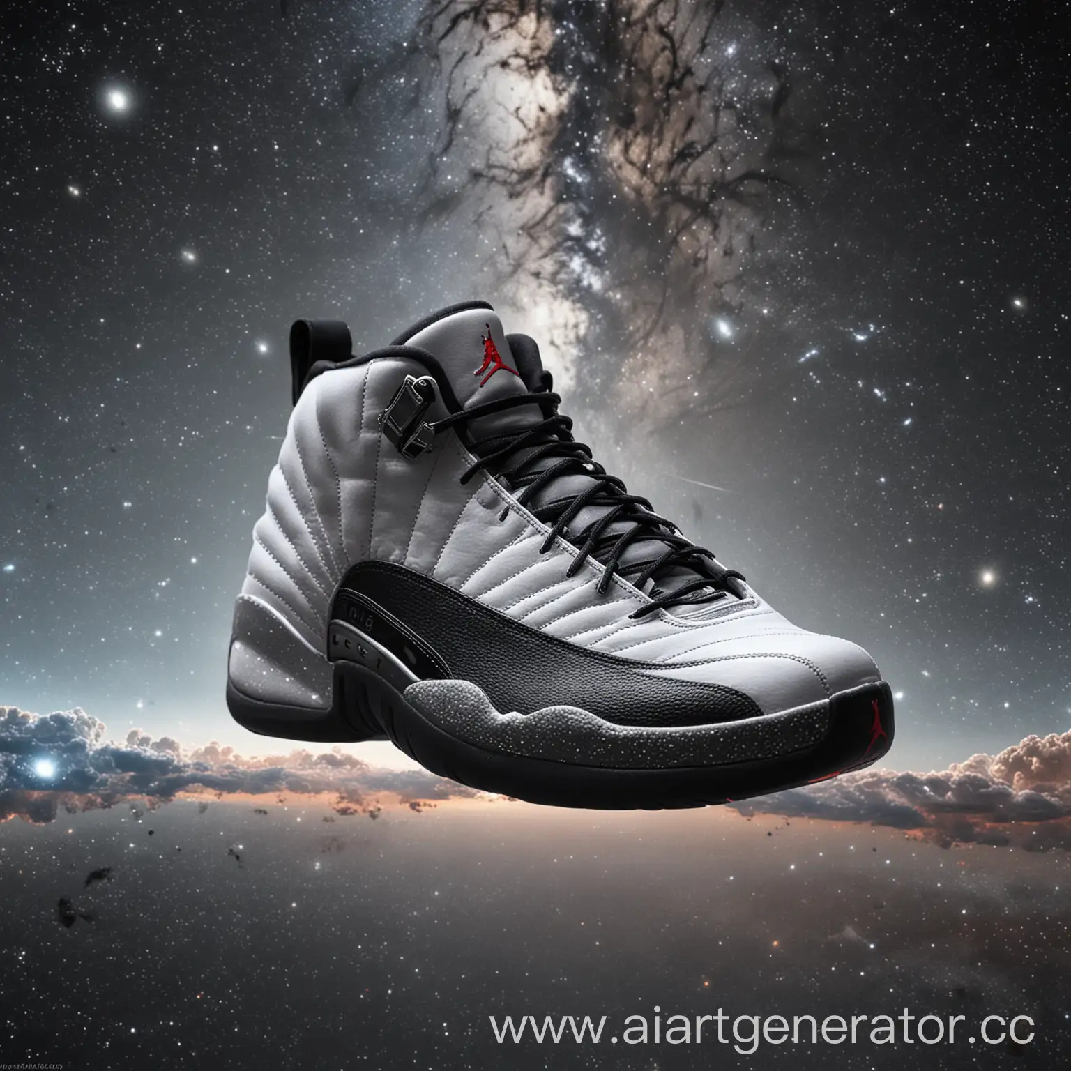 Nike-Air-Jordan-12-Sneakers-Floating-in-HighDefinition-Space-4K-Quality-Image