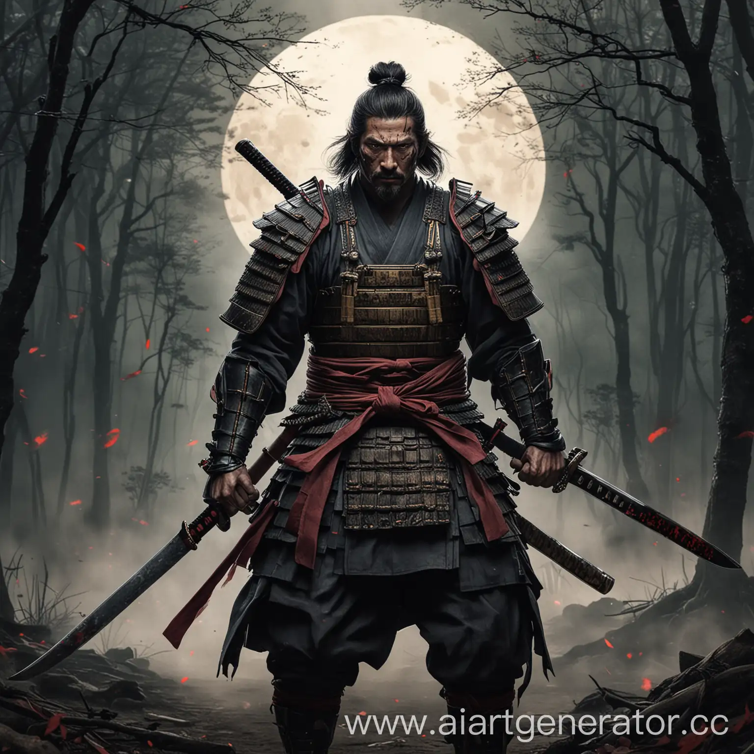 Brave-Samurai-Warrior-Standing-Ready-for-Battle