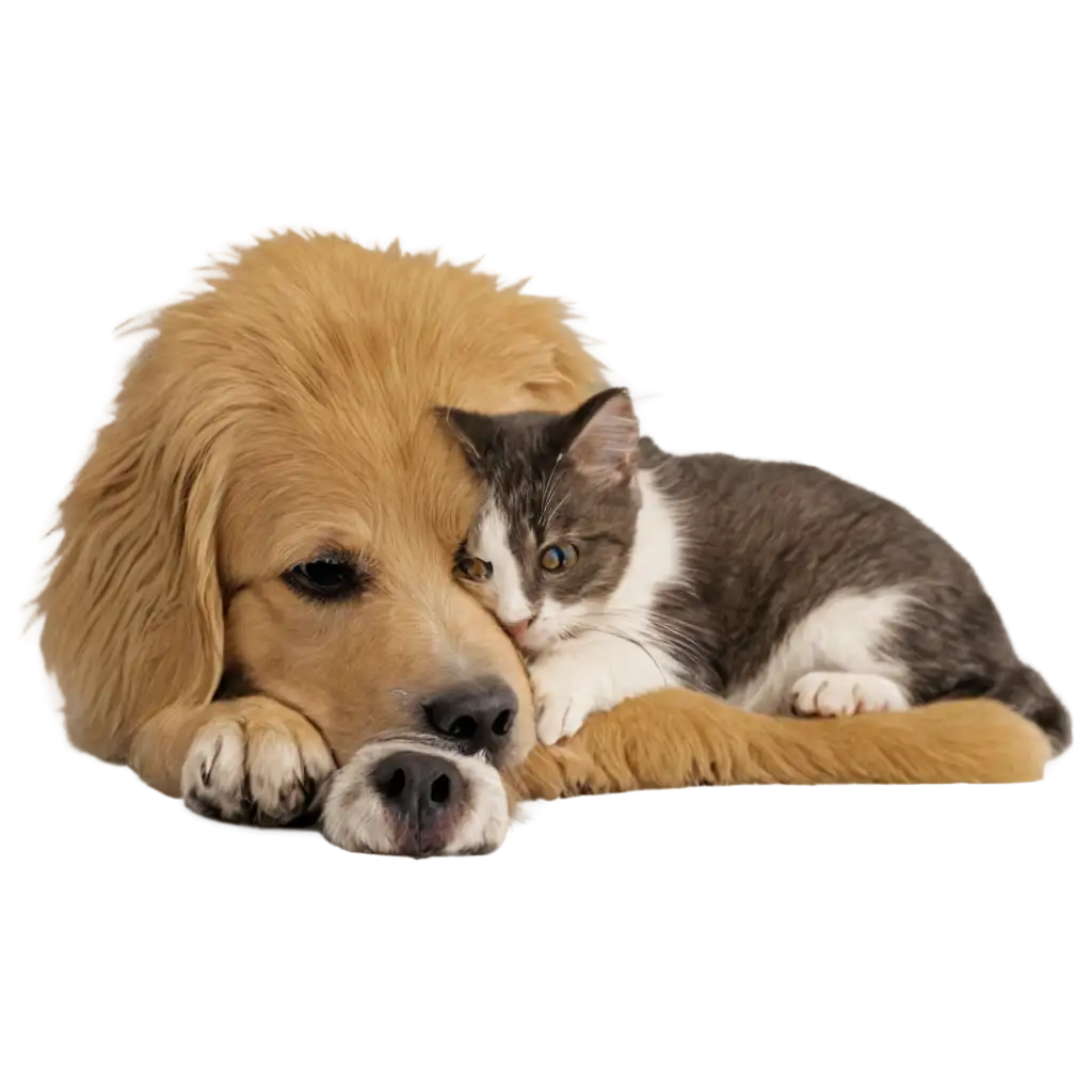 Adorable-Cat-Loving-Dog-Captivating-PNG-Image-for-Animal-Enthusiasts