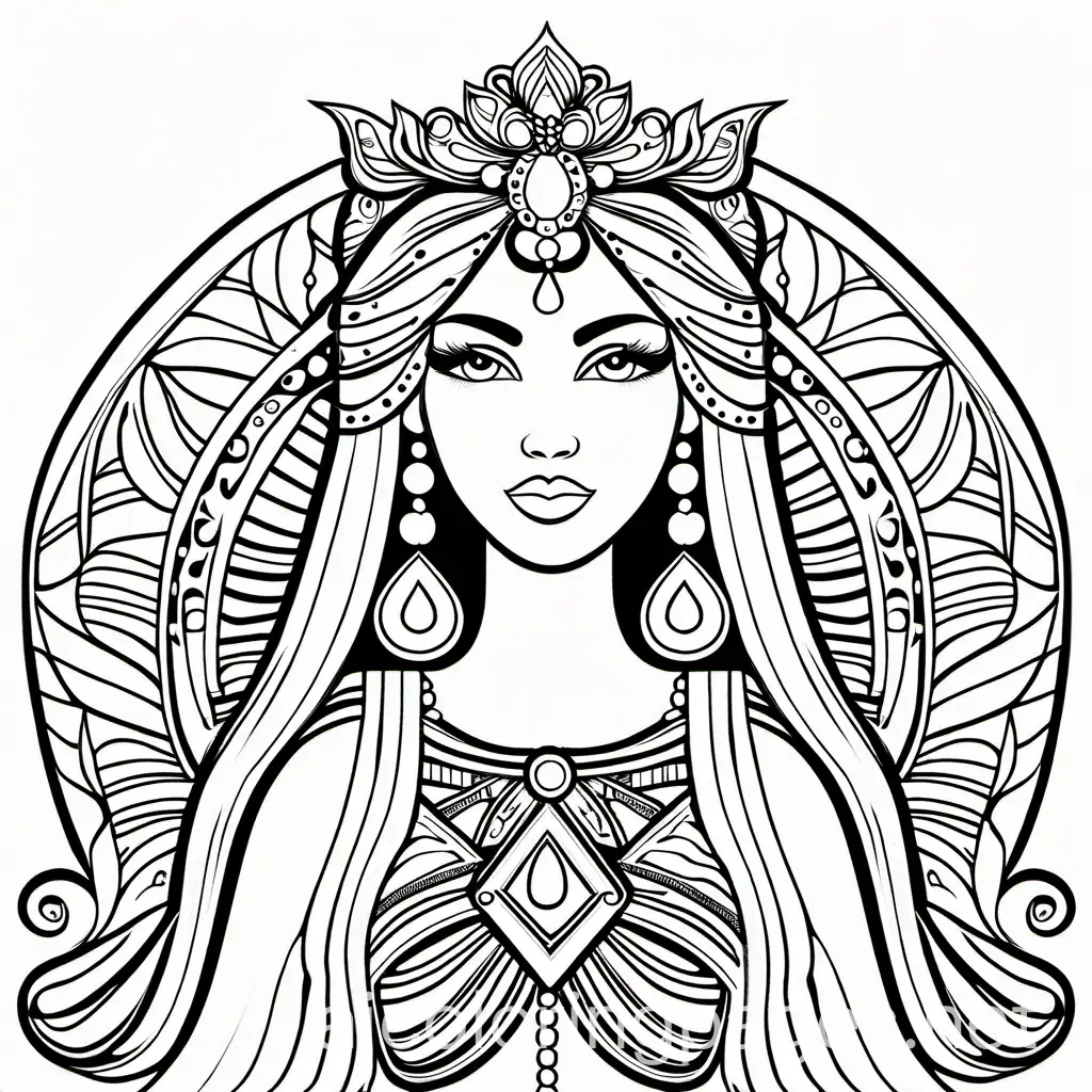 Lady-Seraphina-Coloring-Page-Simple-Black-and-White-Line-Art-for-Kids