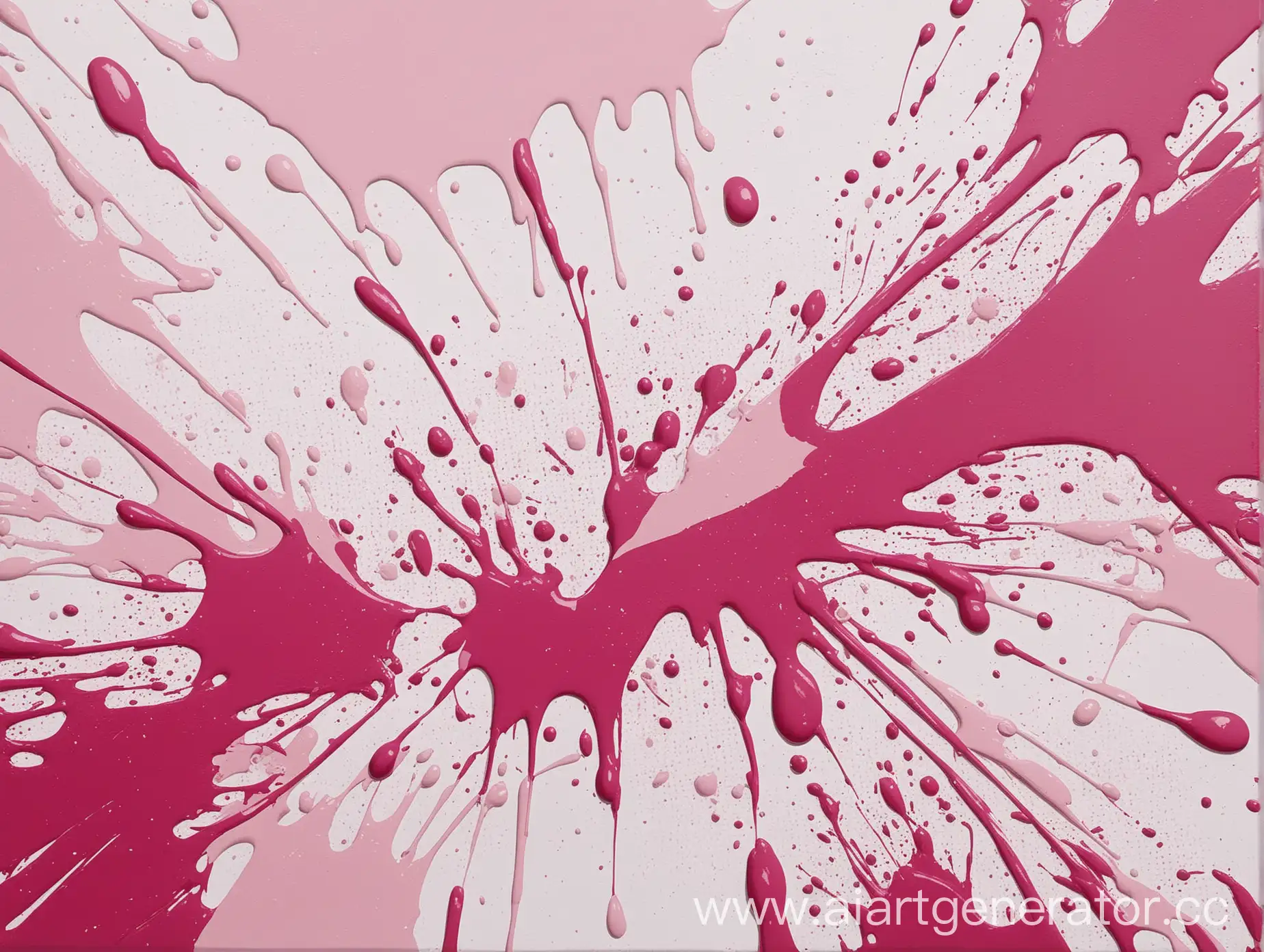 Abstract-Artwork-Splatters-of-Paint-in-WhitePink-Tones