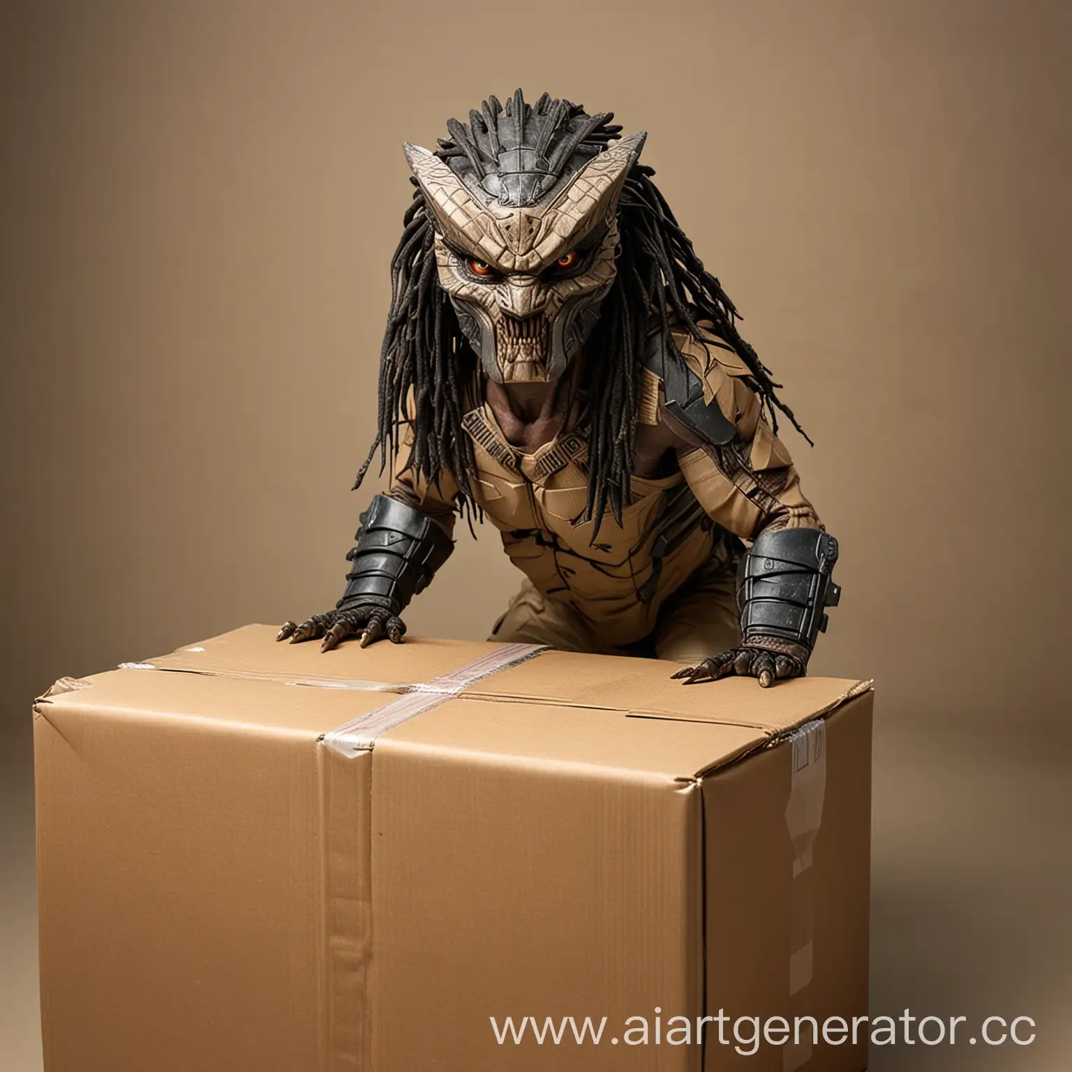 Wild-Predator-Packing-Courier-Parcel-at-Wildberries