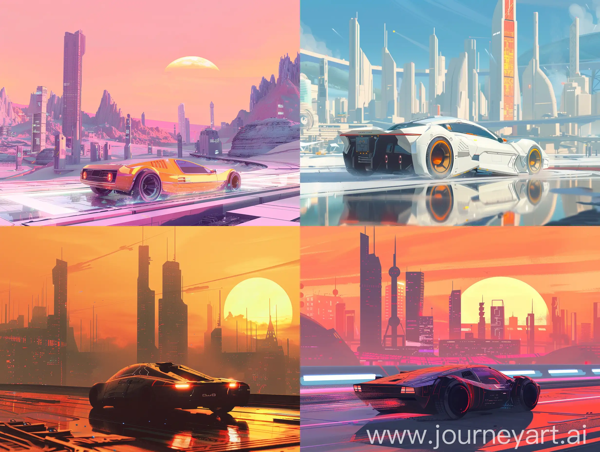 Solarpunk-Car-Driving-in-Utopian-Cityscape