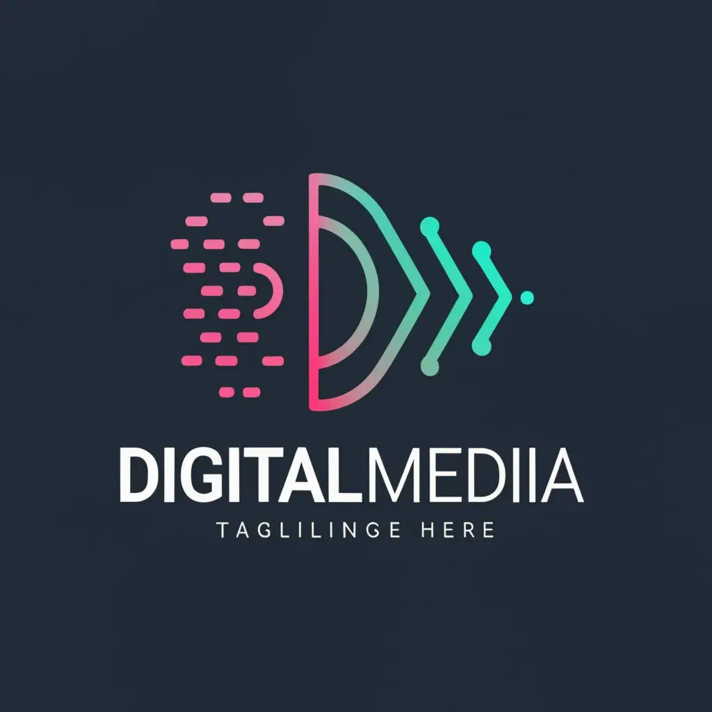 a logo design,with the text "DigitalMedia", main symbol:Loudspeaker,Minimalistic,be used in advertisement industry,clear background