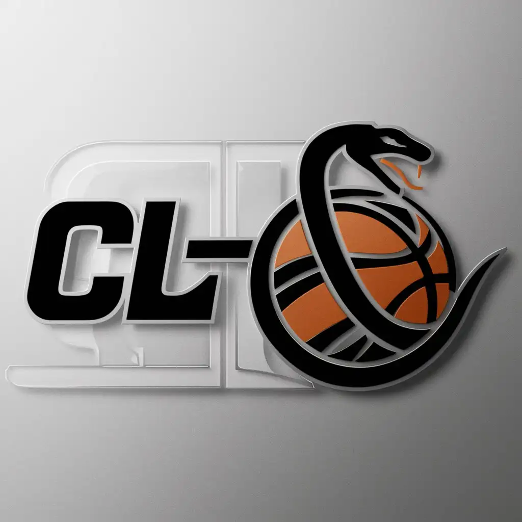 LOGO-Design-For-CL-Snake-and-Basketball-Fusion-in-Modern-Sports-Fitness-Theme