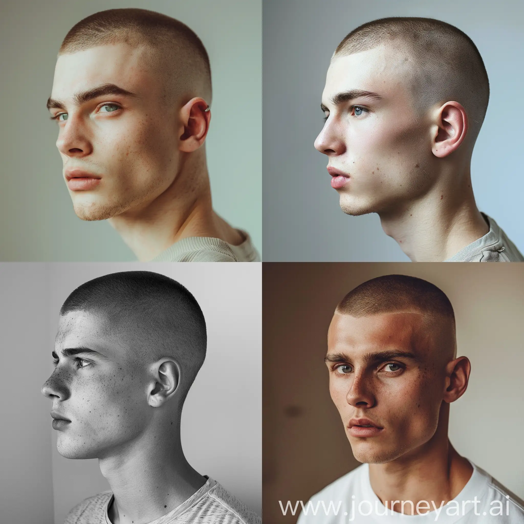 Buzzcut-Male-Portrait-in-High-Contrast-Style