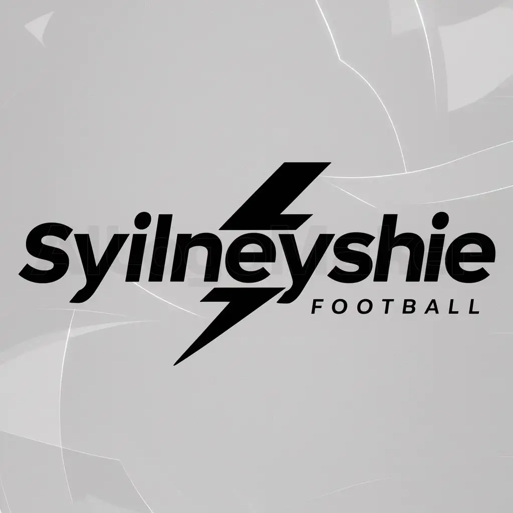 a logo design,with the text "Syilneyshie", main symbol:lightning,Moderate,be used in Football industry,clear background