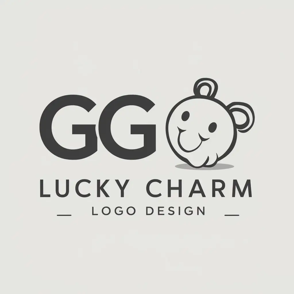 LOGO-Design-for-GG-Charm-Symbol-with-a-Touch-of-Luck-and-Clarity