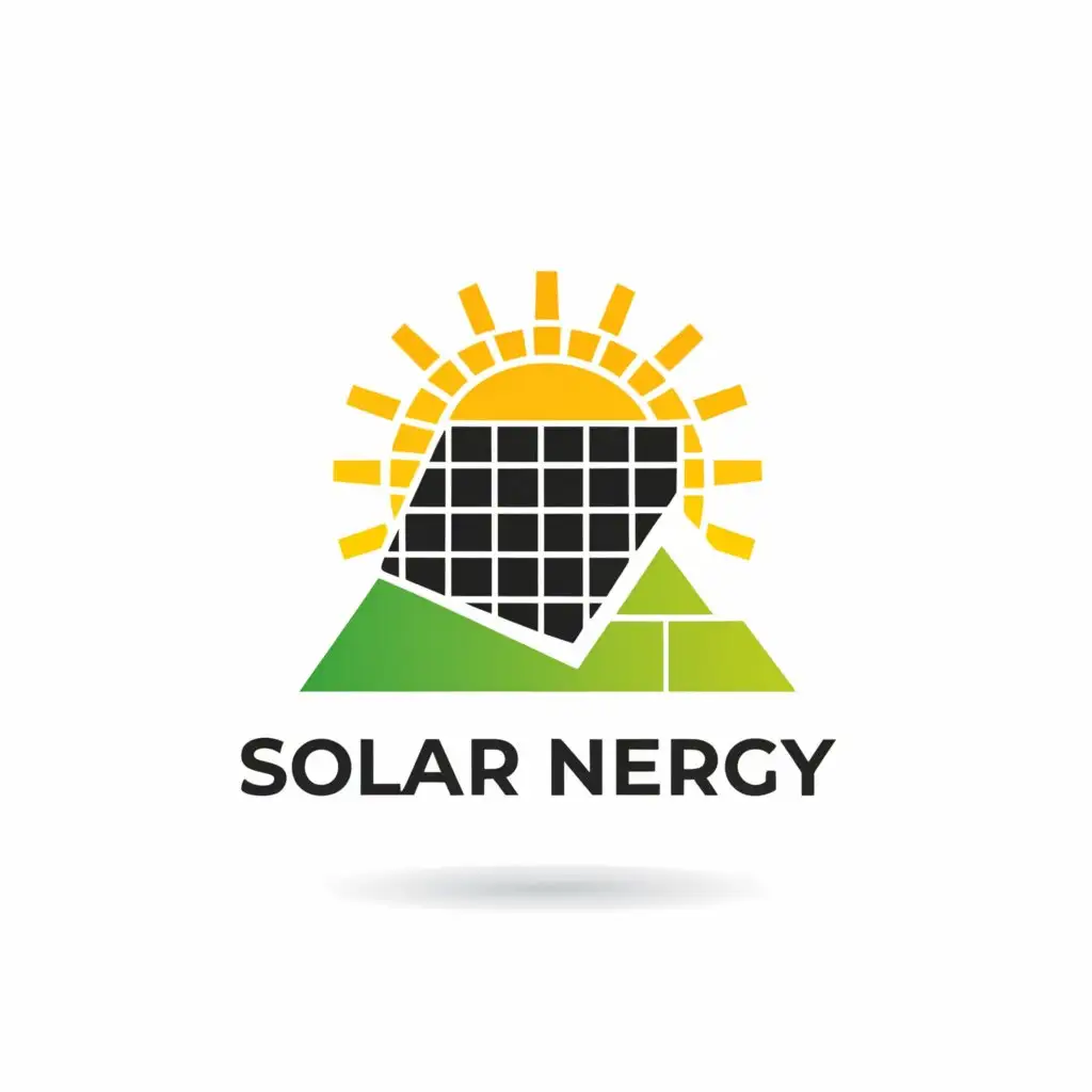 a logo design,with the text "I am solar", main symbol: Solar Energy Company,   a company dedicated to photovoltaic systems. The new logo should be clean and simple, effectively incorporating elements that reflect our core business in solar energy. Key elements to include are the sun (mandatory), a solar panel, and possibly hints of green to signify eco-friendliness. Your design should be original and distinct, capturing the essence of renewable energy.

Requirements:

Elements to Include: The sun, a solar panel, and optional greenery or grass.
Style: The logo should be simple and modern.
Color Palette: Earthy tones with bright accents to symbolize energy and sustainability.
Originality: Absolutely no templates. We are looking for a unique logo that stands out. We will conduct reverse image searches on submissions to ensure the originality of the designs.

 innovative designs that encapsulate the spirit of 'SI SOLARE' and commitment to sustainable energy solutions.   ,Minimalistic,be used in Technology industry,clear background