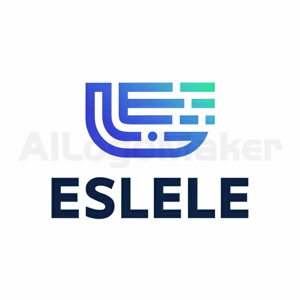 a logo design,with the text "eslele", main symbol:cargo shipping logestic digital Technology,Moderate,be used in logestic industry,clear background