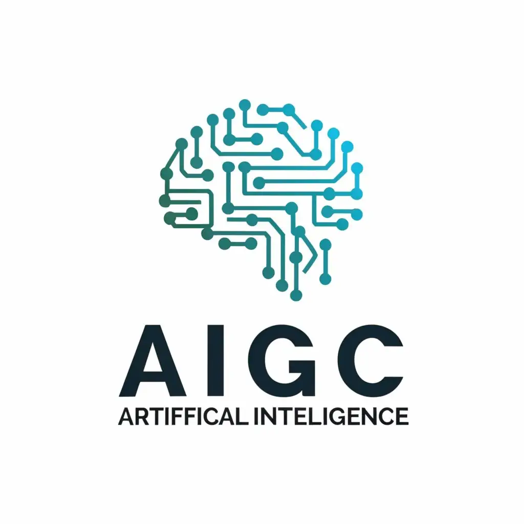 a logo design,with the text "Artificial Intelligence", main symbol:AIGC,Moderate,be used in Internet industry,clear background