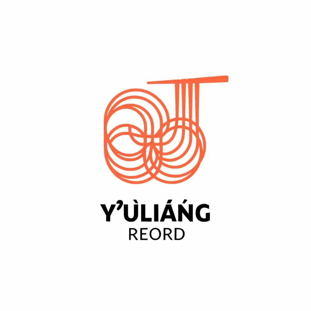 a logo design,with the text "Yùliáng Record", main symbol:Noodles,Minimalistic,be used in Restaurant industry,clear background
