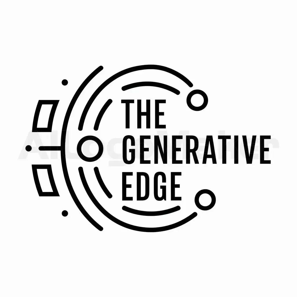 a logo design,with the text "The Generative Edge", main symbol:AI circuit,Moderate,be used in Internet industry,clear background
