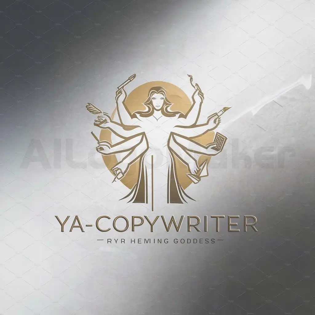 a logo design,with the text "ya-copywriter", main symbol:many-handed goddess,Moderate,clear background