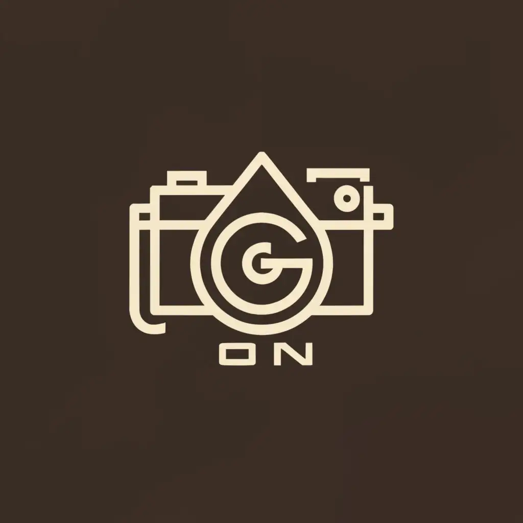 a logo design,with the text "GN", main symbol:Camera. GN letters,Minimalistic,clear background