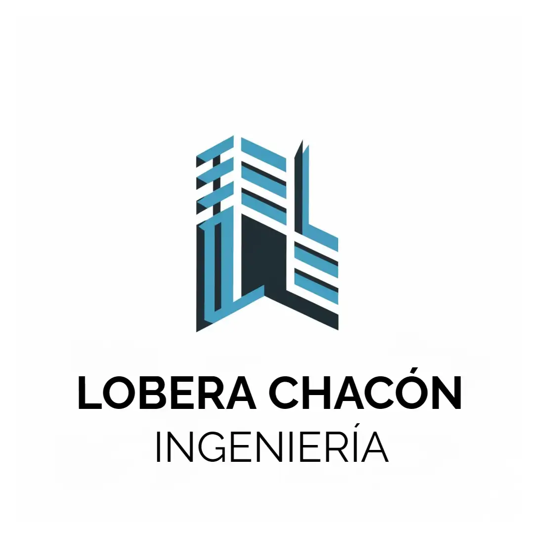 a logo design,with the text "Lobera Chacón Engineering", main symbol:A building,Moderate,be used in Construction industry,clear background