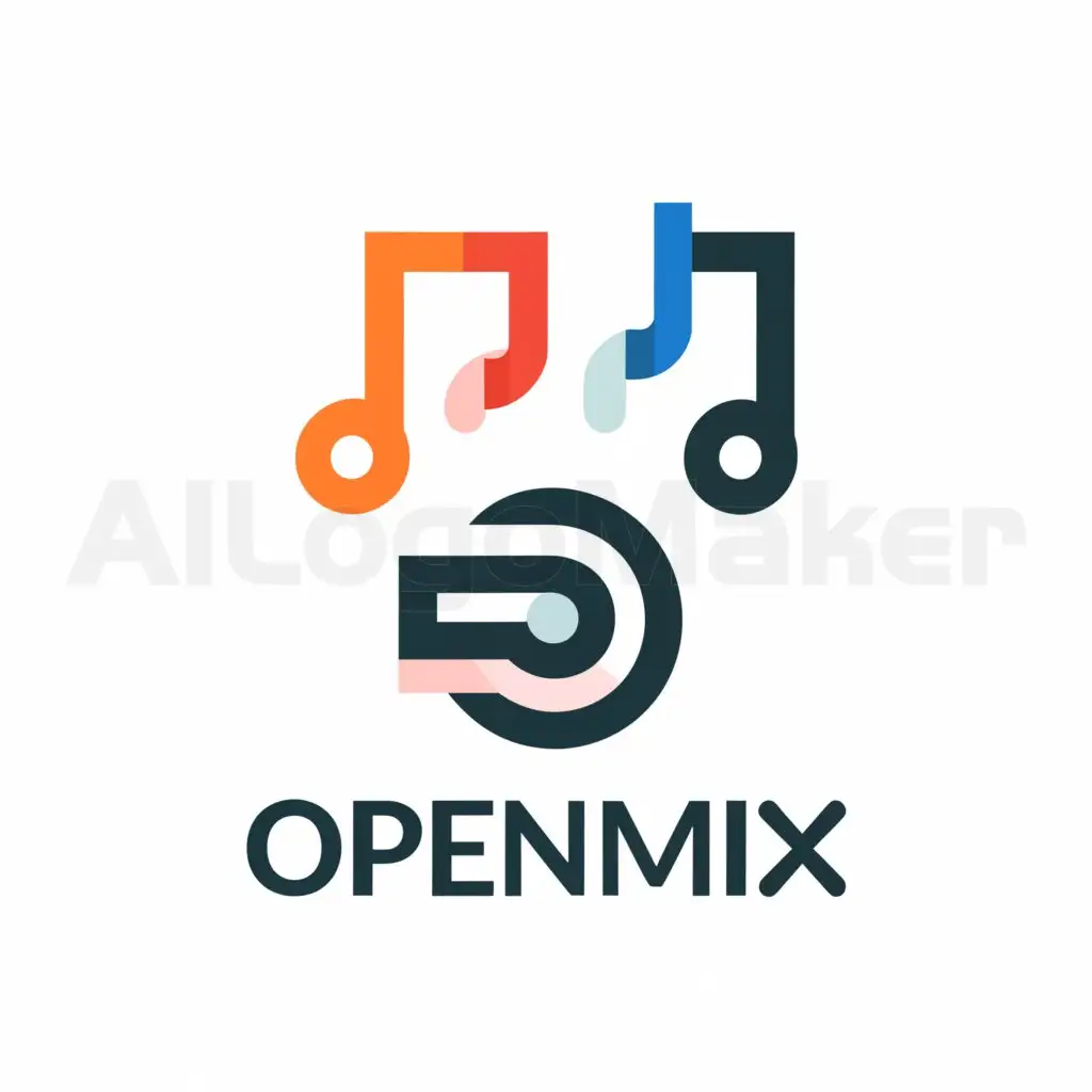a logo design,with the text "OpenMix", main symbol:Industry,Minimalistic,be used in Entertainment industry,clear background