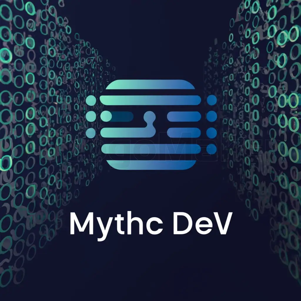 a logo design,with the text "Mythic Dev", main symbol:codes,Moderate,be used in Technology industry,clear background