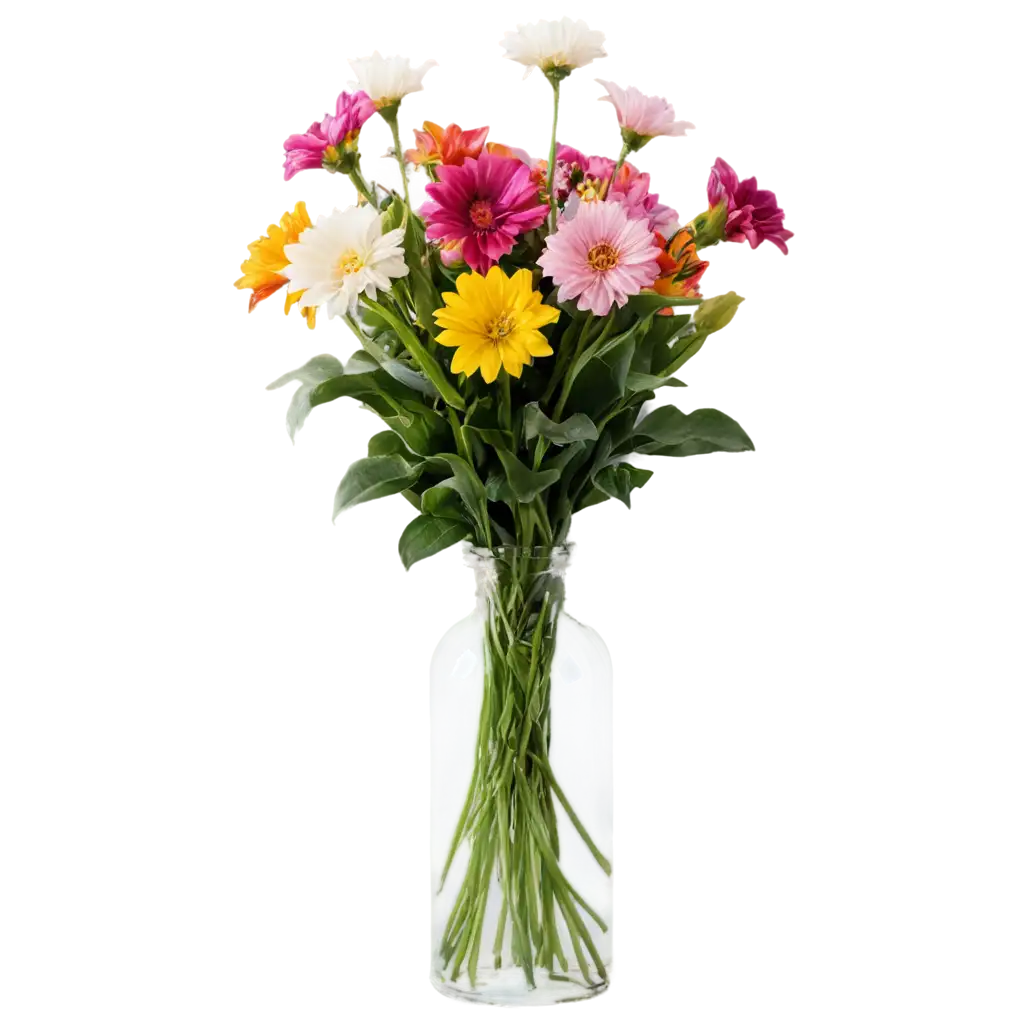 flowers in a glass jar