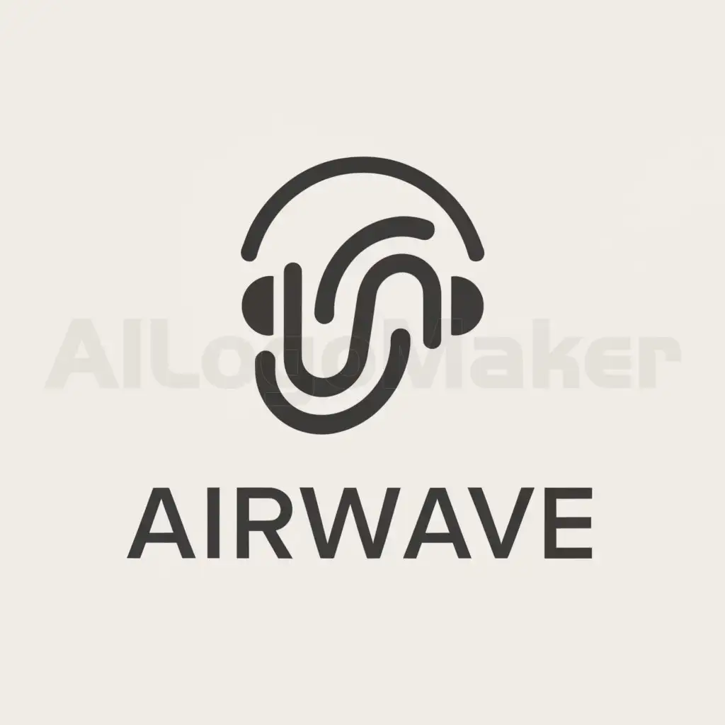 a logo design,with the text "Airwave", main symbol:Headphones,Moderate,clear background