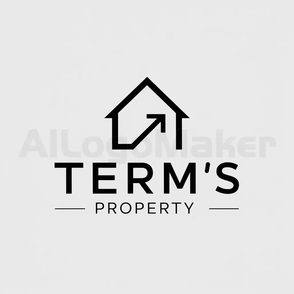 a logo design,with the text "Term'sProperty", main symbol:Term'sProperty,Minimalistic,be used in Real Estate industry,clear background