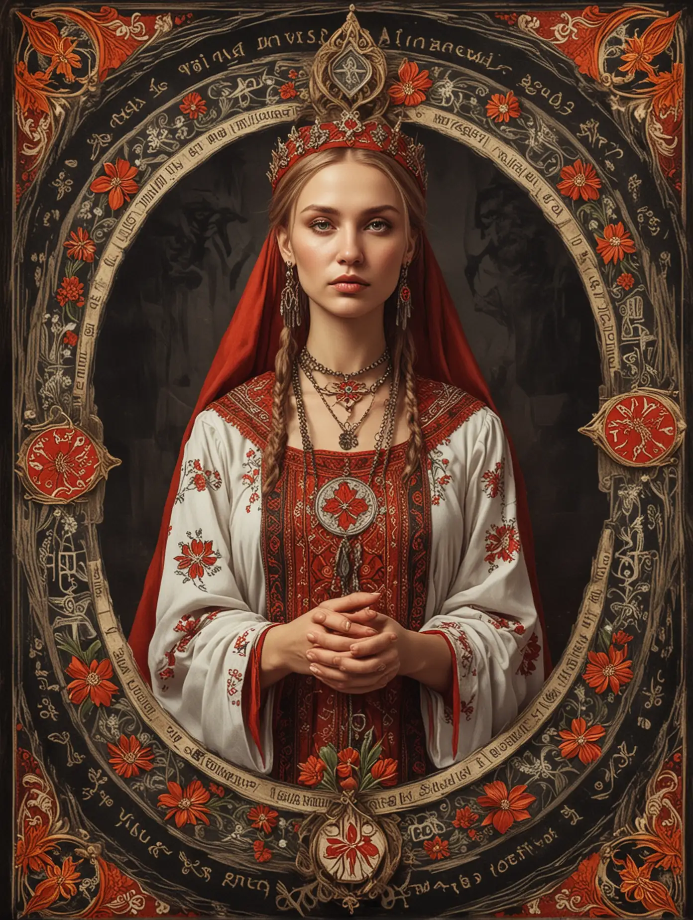 Slavic-Women-Tarot-Card-Symbolizing-Compassion-in-HighQuality-Art