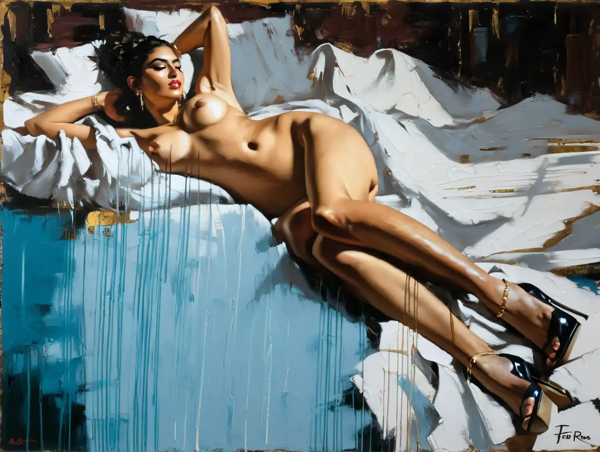 (an expressive painting:1.1), (large strokes style), palette knife style, (Fabian Perez style:1.3) , (Nude Egyptian Girl:1.3)
 , ((naked woman:1.3)) , 