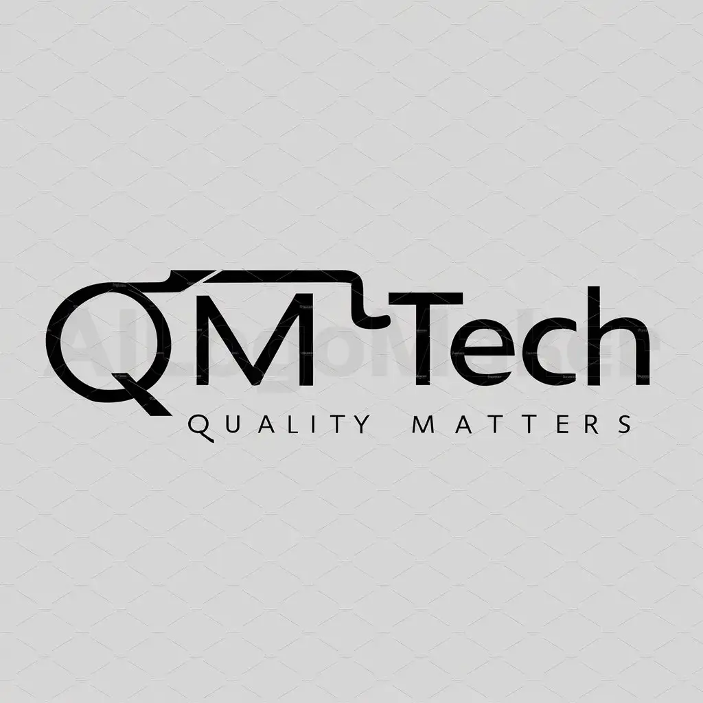 a logo design,with the text "Quality Matters", main symbol:QM Tech,Moderate,be used in Technology industry,clear background