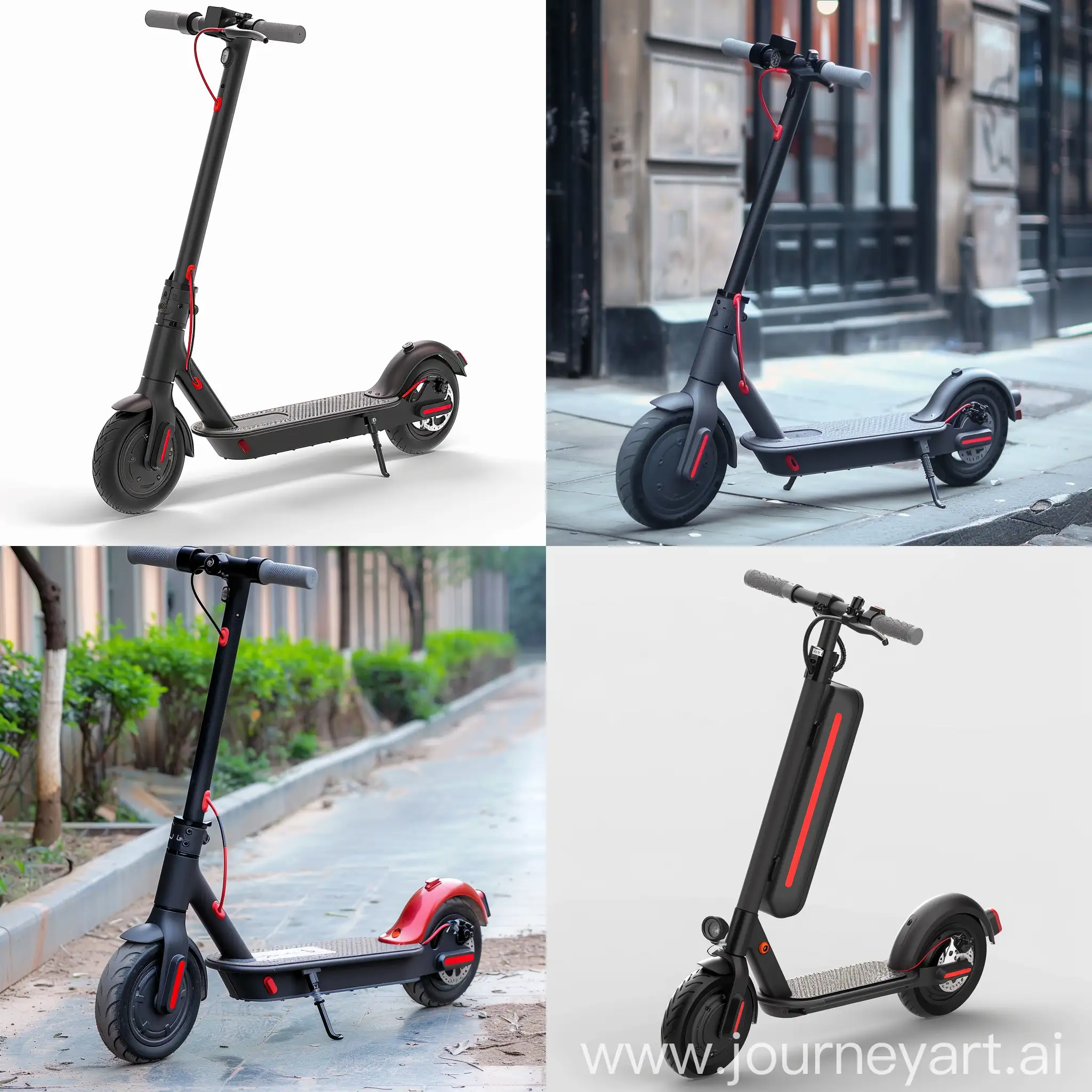 Urban-Commuting-with-Electric-Scooter-in-Vibrant-City-Setting
