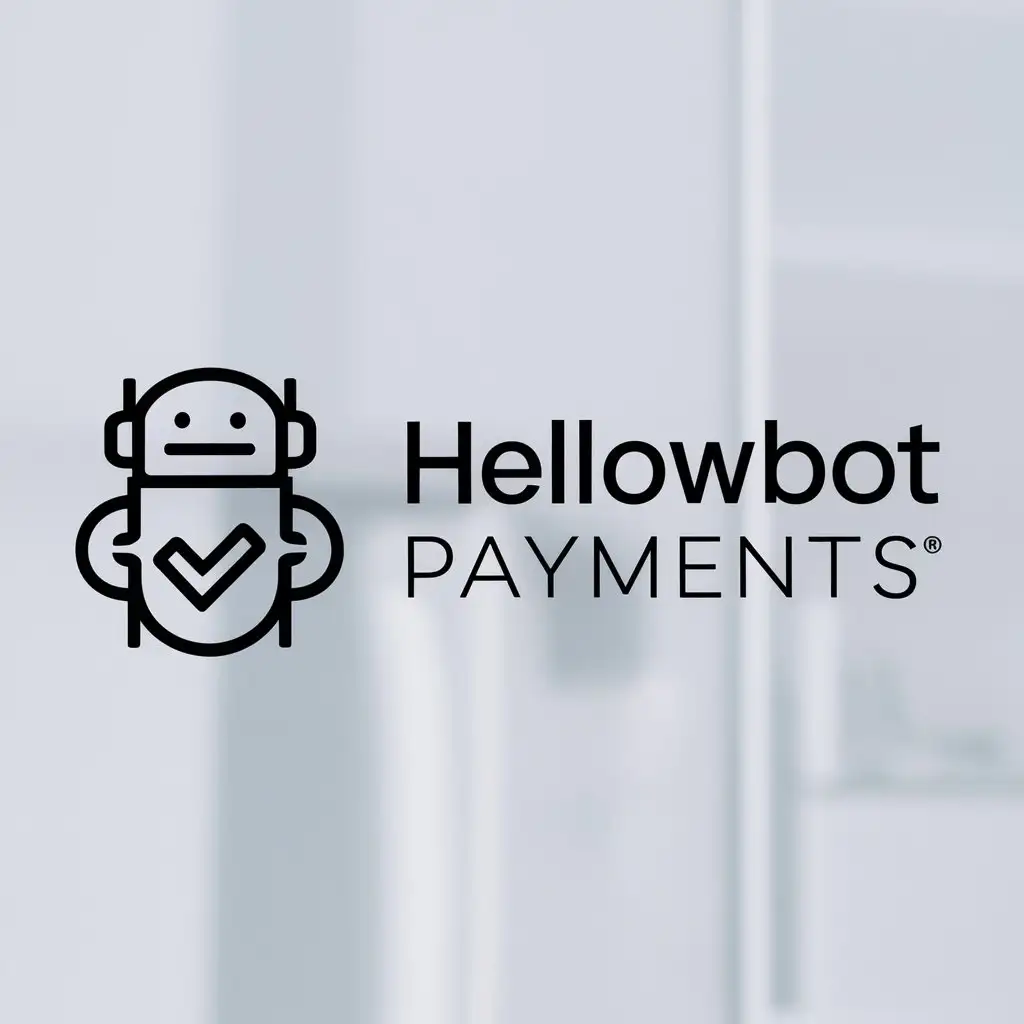 a logo design,with the text "HellowBot Payments", main symbol:HellowBot Payments,Moderate,clear background