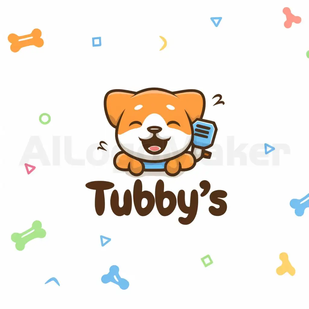 LOGO-Design-for-Tubbys-Happy-Pet-Illustration-with-Clean-Fonts-for-Intelligent-Pet-Products