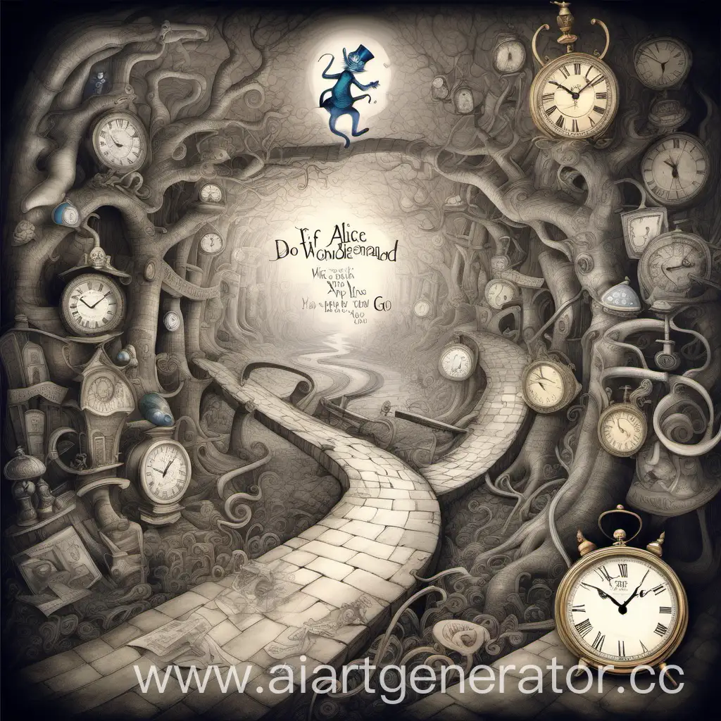 Surreal-Alice-in-Wonderland-Art-Cheshire-Cats-Smile-Amidst-Salvador-Dalis-Melting-Clocks