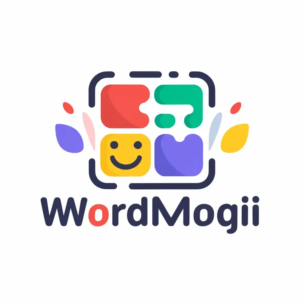 a logo design,with the text "WordMoji", main symbol:scrabble and an emoji on the side,Moderate,clear background