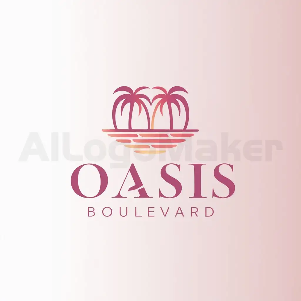a logo design,with the text "oasis boulevard", main symbol:oasis boulevard en rosa,Moderate,clear background