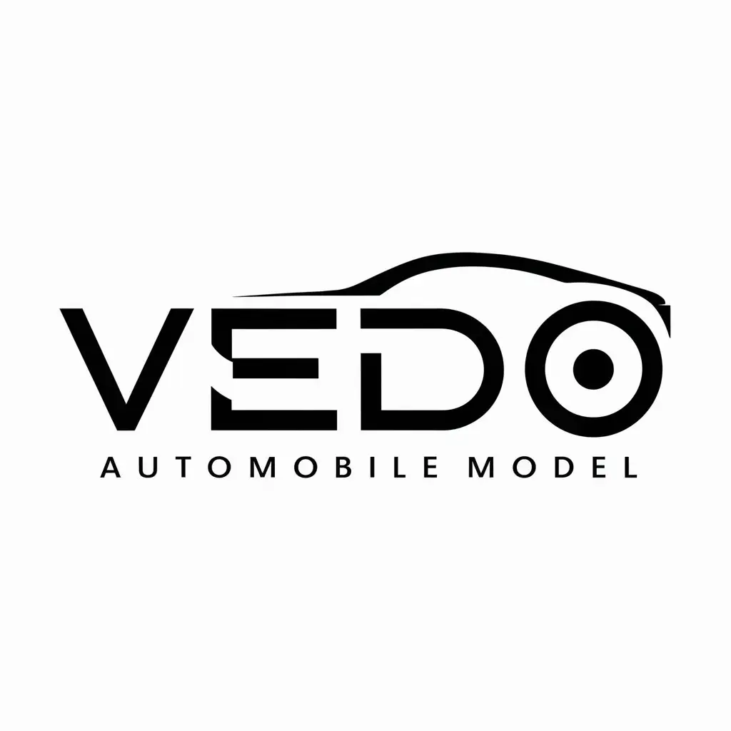 a logo design,with the text "automobile model", main symbol:VEDO,Minimalistic,be used in Automotive industry,clear background