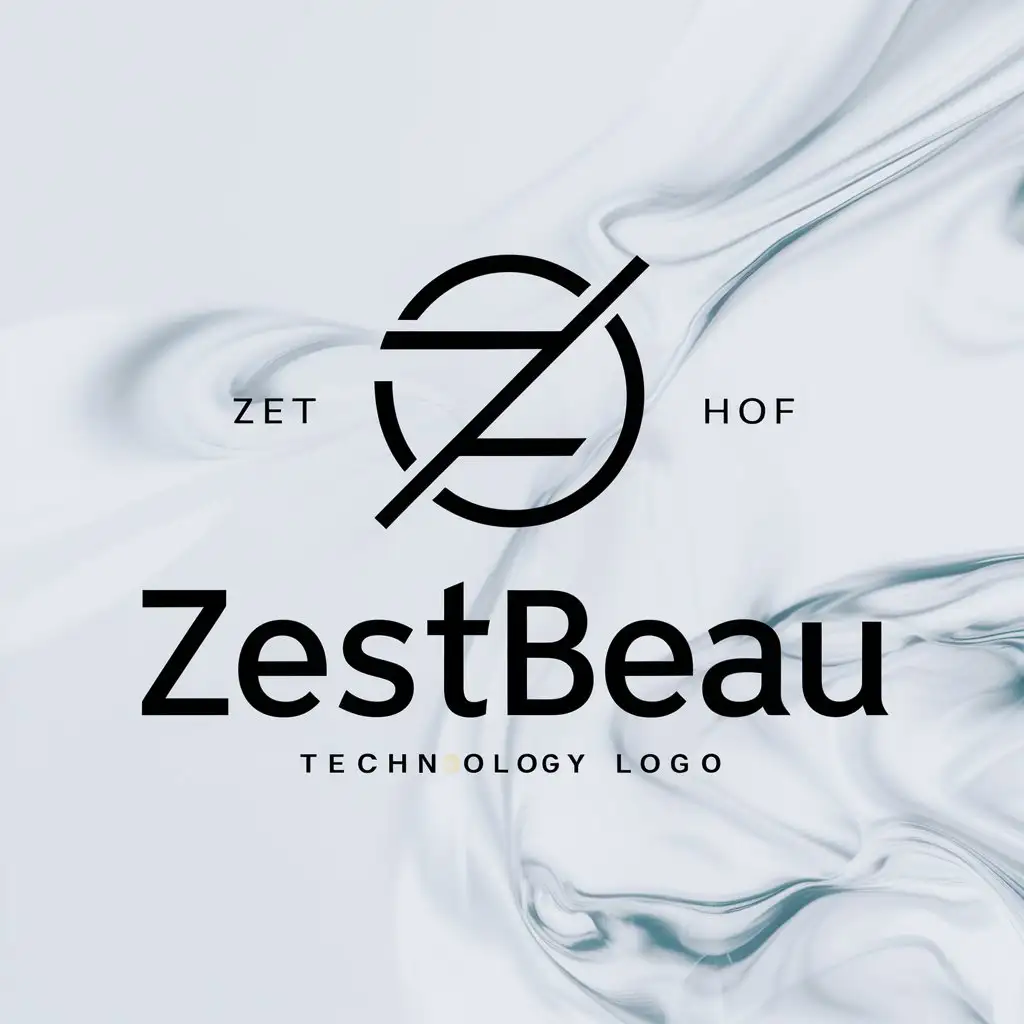 a logo design,with the text "ZestBeau", main symbol:ZestBeau,Minimalistic,be used in Technology industry,clear background