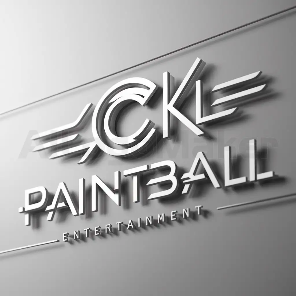 a logo design,with the text "PAINTBALL", main symbol:CCKL,Minimalistic,be used in Entertainment industry,clear background