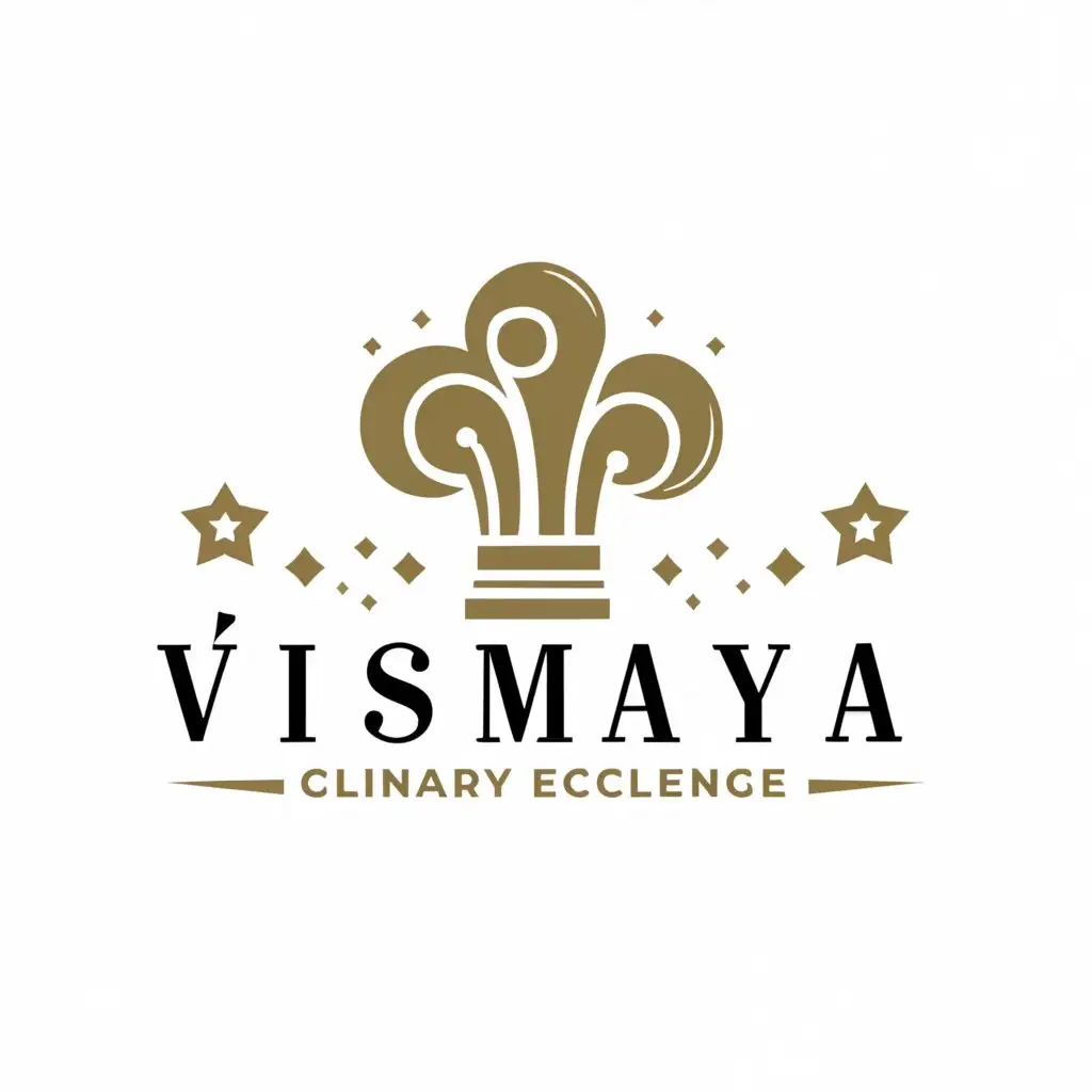 a logo design,with the text "Vismaya", main symbol:chef,Moderate,be used in Events industry,clear background