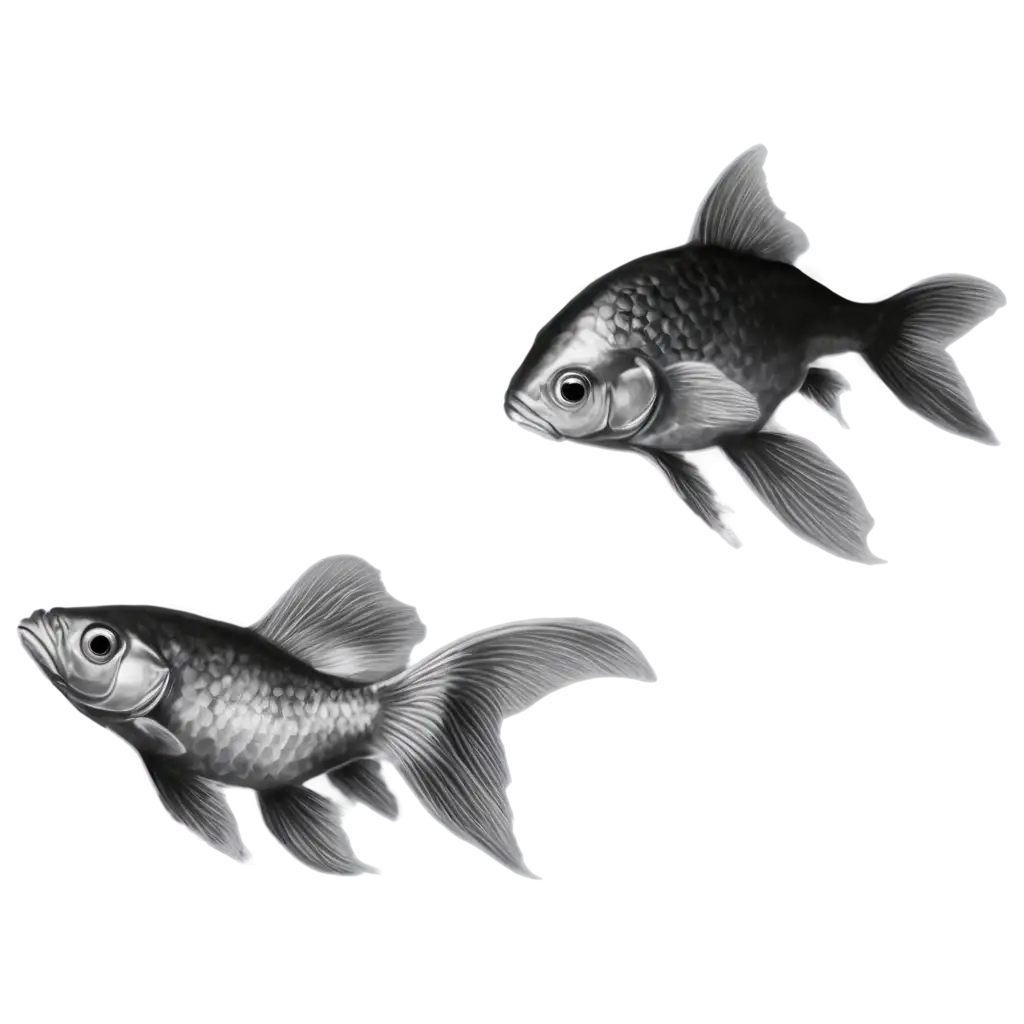 Captivating-Goldfish-in-Black-and-White-PNG-Enhancing-Visual-Appeal-with-Timeless-Elegance