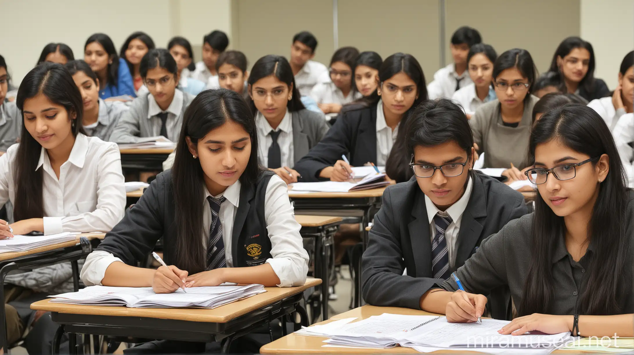 Indian Students Engaged in IAS Coaching Studies