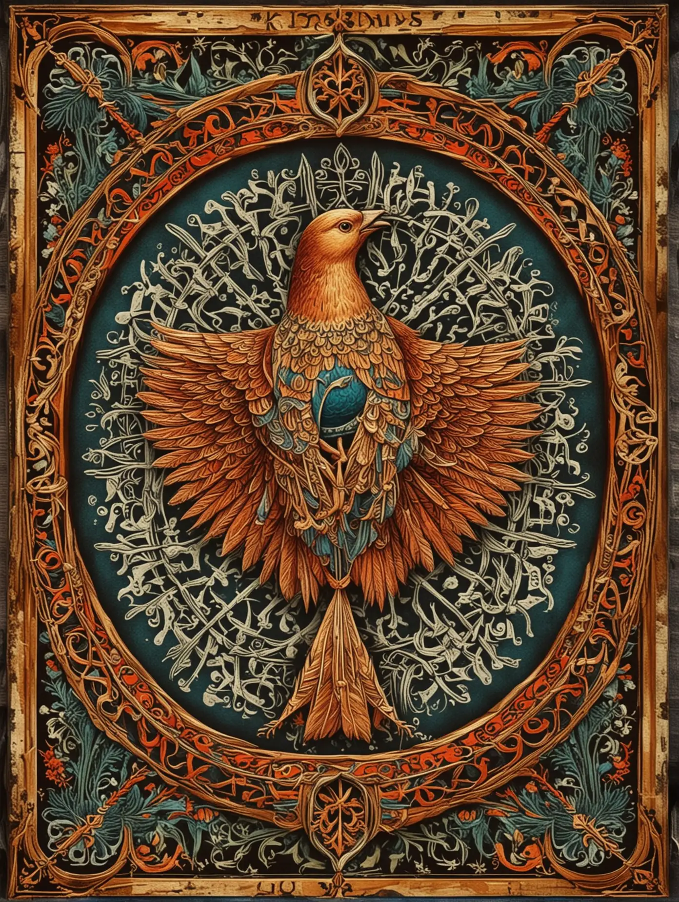 Slavic-Style-Tarot-Card-Art-Trust-Symbol-Sparrow-Ornament