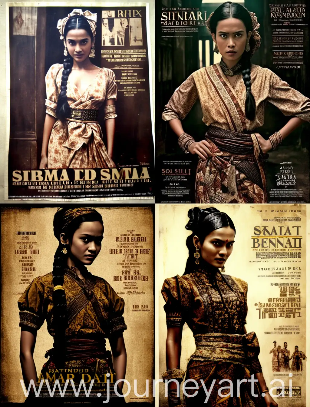 Indonesian-Lara-Croft-Style-Warrior-in-Majapahit-Kingdom-Setting