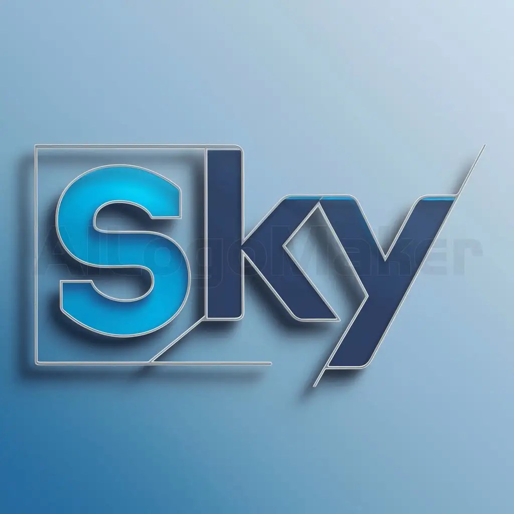 a logo design,with the text "Sky", main symbol:Sky,Moderate,be used in Technology industry,clear background