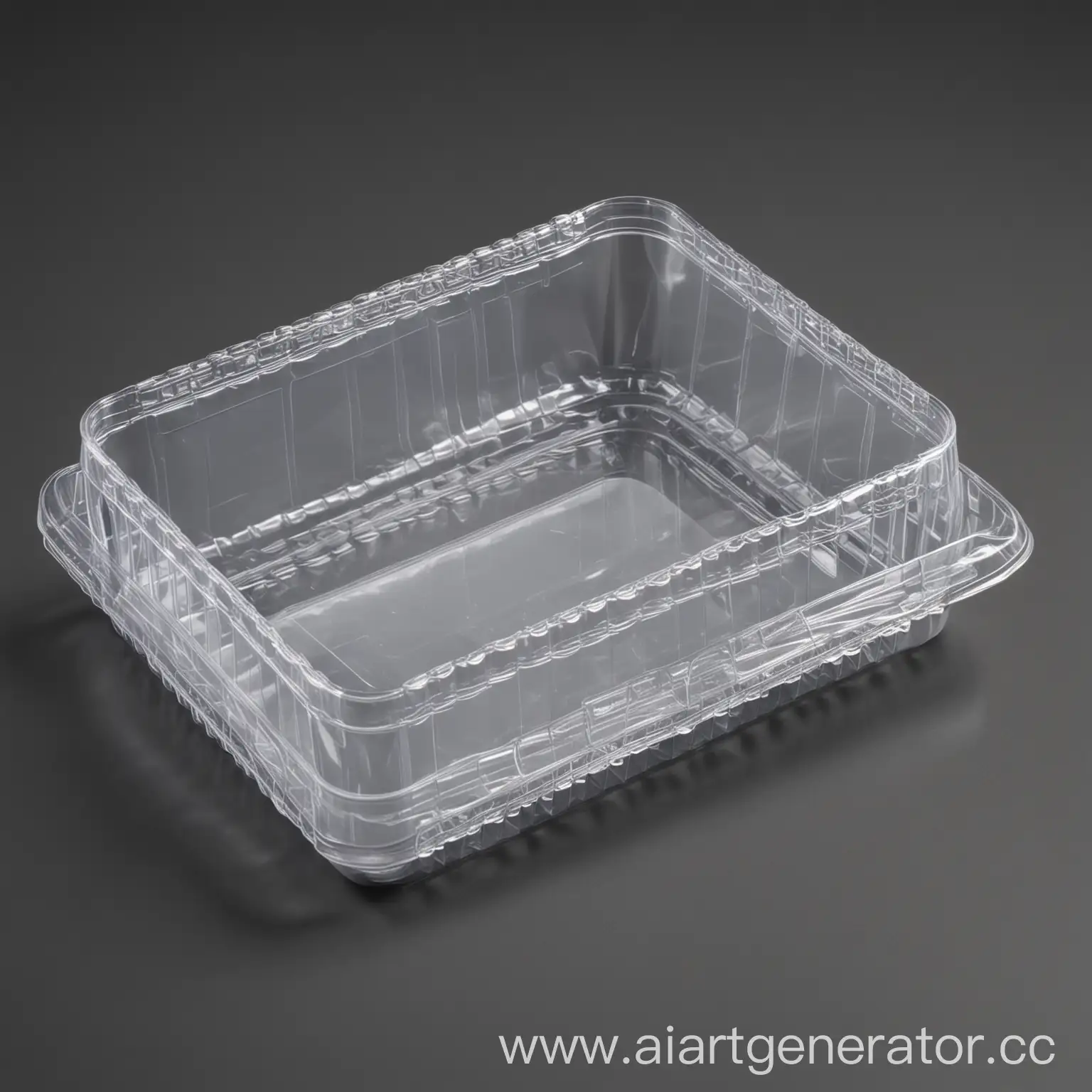 Transparent-Rectangular-Food-Packaging-Without-Lid-on-Transparent-Background