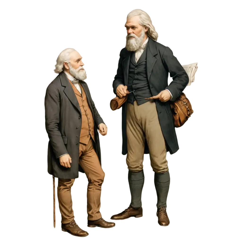 Exploring-the-Scientific-Legacy-Carl-Linnaeus-and-Charles-Darwin-in-a-Captivating-PNG-Illustration