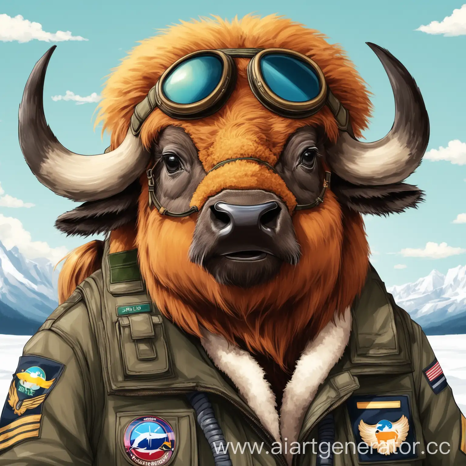 Buffalo-Pilot-Animal-in-a-Mystical-Forest-Scene