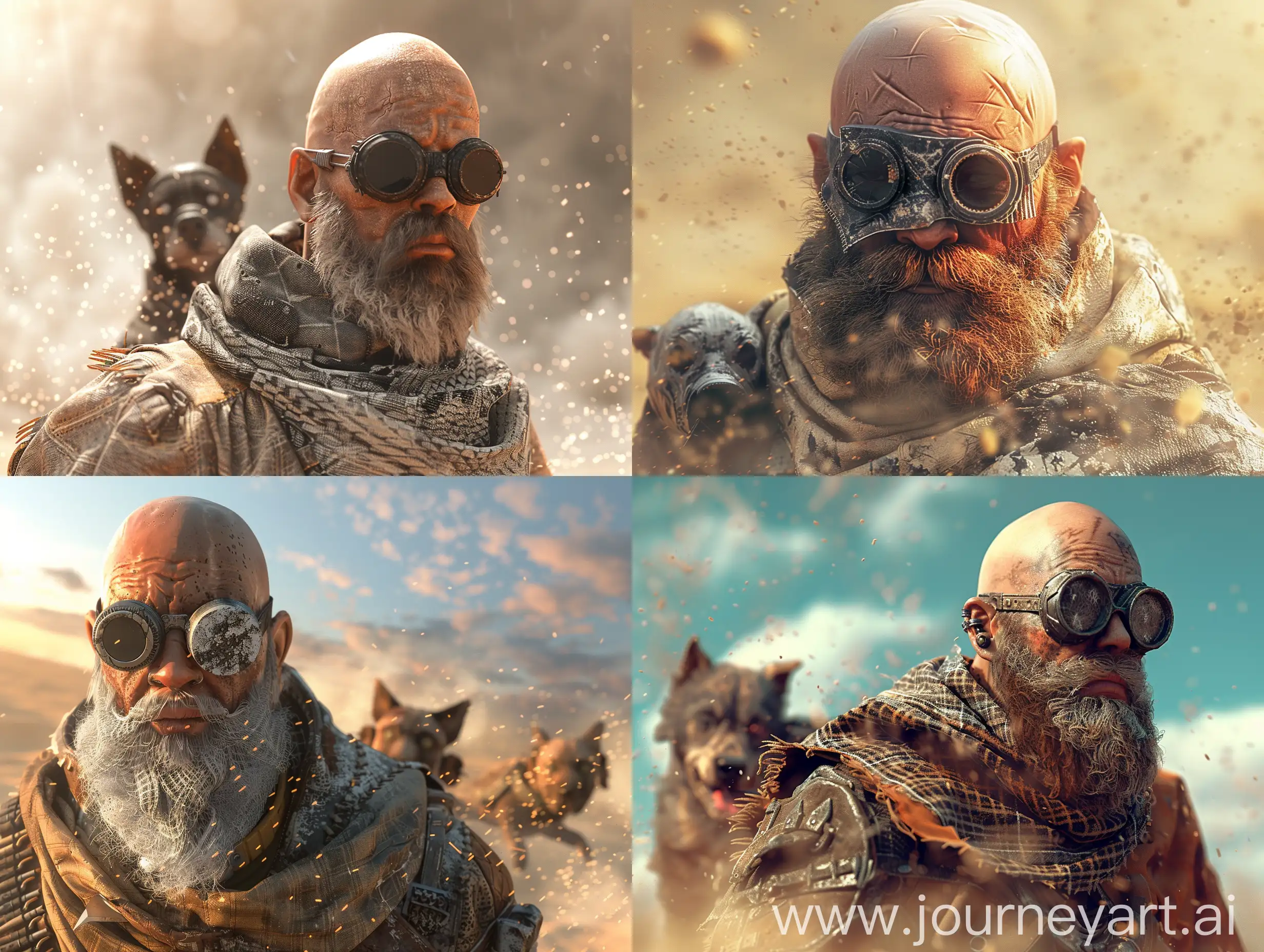 Apocalyptic-Wasteland-Warrior-Hyperstylized-3D-Render-in-Pixar-Anime-Style